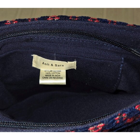 Ash & Sara Tapestry Fringe crossbody bag with Metal Strap NEW, no tag - Picture 7 of 7